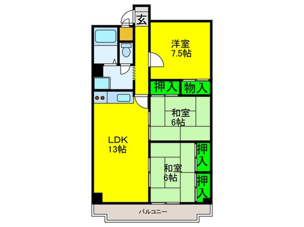 ライブリ－高石の物件間取画像